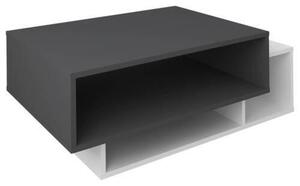 Couchtisch 'Runila', Anthrazit /Weiß 3 Fächer B: 88 cm, Anthrazit, Weiß
