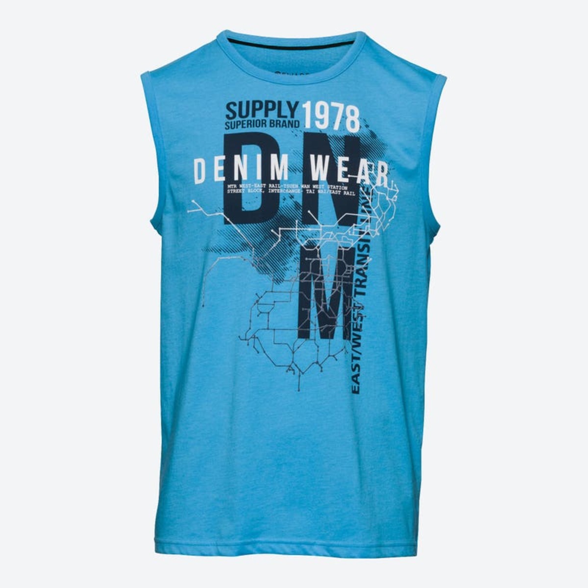 Bild 1 von Herren-Muskelshirt mit Frontaufdruck, Blue