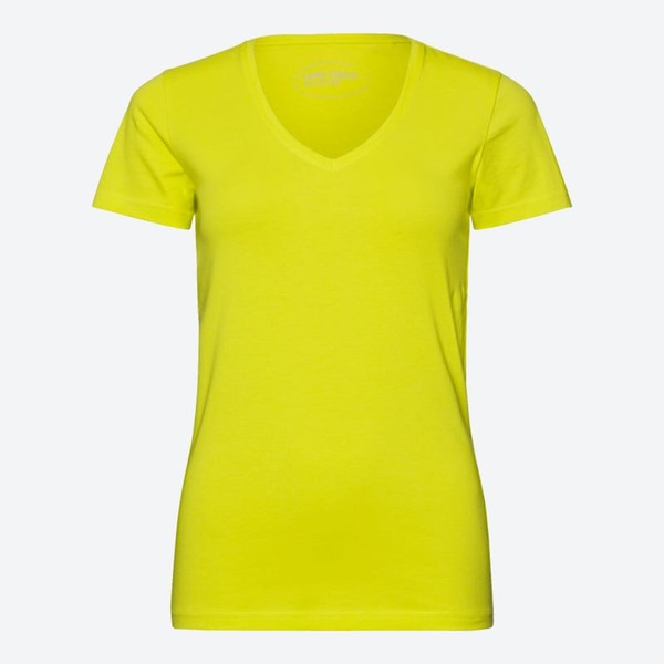 Bild 1 von Damen-T-Shirt mit V-Ausschnitt, Yellow