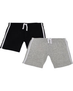 Shorts mit Streifen, 2er-Pack, Kiki & Koko, schwarz