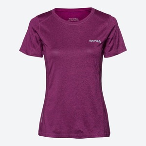 Damen-Funktions-T-Shirt mit Flatlock-Nähten, Dark-red