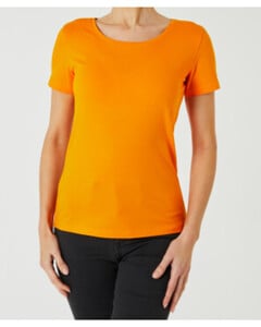 Basic T-Shirt, Janina, Stretchanteil, hellorange