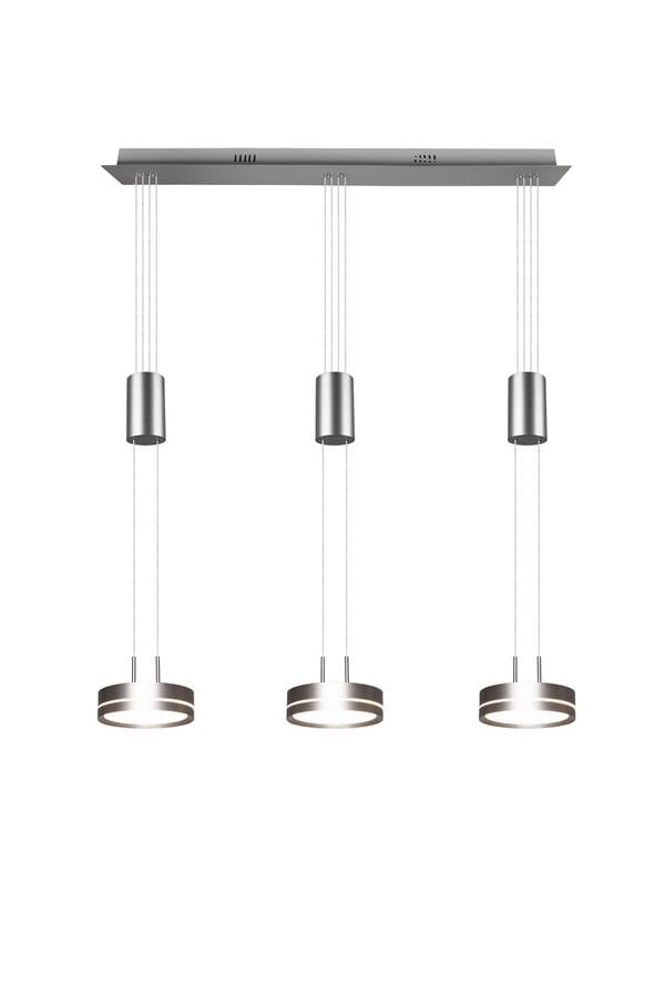 Bild 1 von LED-Hängeleuchte Franklin Nickelfarben max. 3 x 9 Watt, Nickelfarben