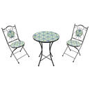 Bild 1 von AXI Outdoor Living Bistroset Amélie Mosaik blau Metall B/H/L: ca. 60x92x60 cm