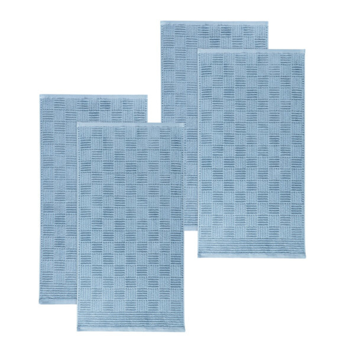 Bild 1 von Geo Frottierserie Handtuch, 4er Set, blau