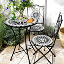 Bild 1 von AXI Outdoor Living Bistroset Amélie Mosaik schwarz Metall B/H/L: ca. 60x92x60 cm