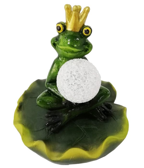 Bild 1 von Dehner Polyresin-Schwimmender Froschkönig mit Solar, ca. Ø 15/H16 cm