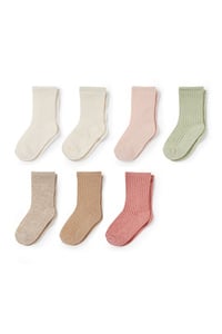 C&A Multipack 7er-Baby-Socken, Grün, Größe: 15-17