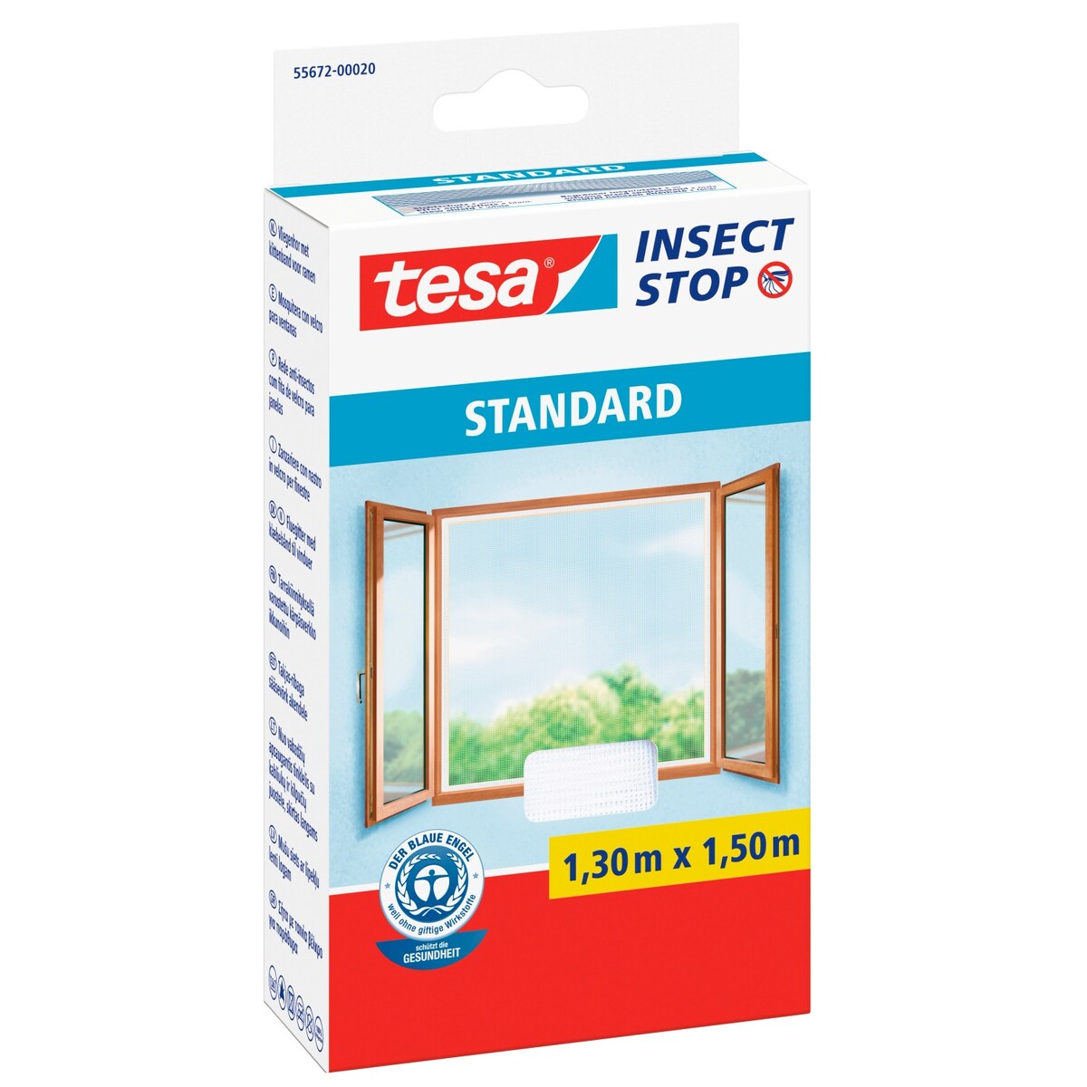 Bild 1 von Tesa Insect Stop Fliegengitter Standard mit Klettband 150 cm x 130 cm Weiß
