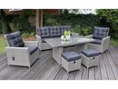 Bild 1 von bellavista - Home&Garden® Loungeset »Aluminium Gartenmöbel Dininglounge Asti 19-teilig«, (Set, 19-tlg., 1x Sofa, 2x Sessel, 2x Hocker, 1x Tisch), 19-teilige Rattanlounge mit Aluminiumuntergestell