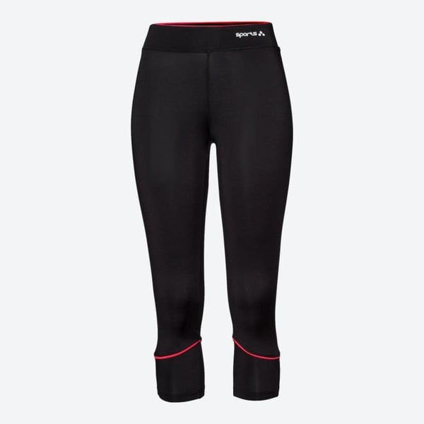 Bild 1 von Damen-Sportleggings mit Kontrast-Papsel, Black