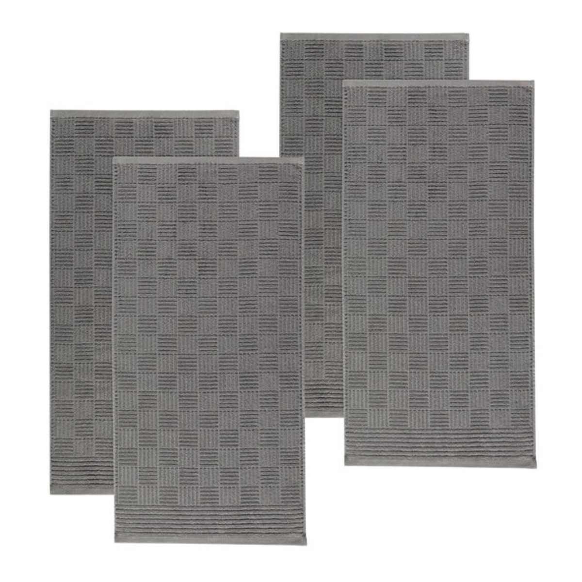 Bild 1 von Geo Frottierserie Handtuch, 4er Set, anthrazit