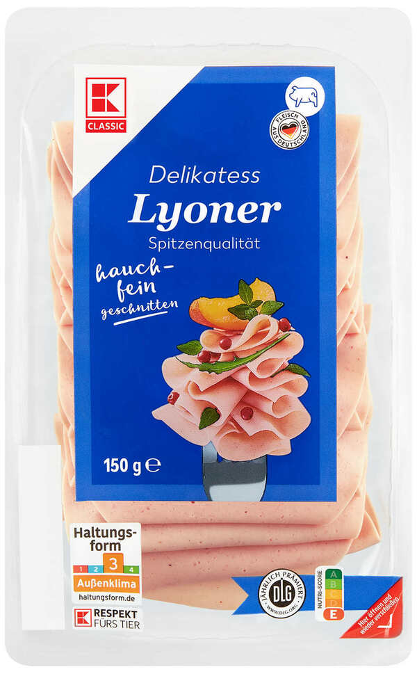 Bild 1 von K-CLASSIC Lyoner, Bierwurst oder Bierschinken