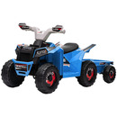 Bild 2 von HOMCOM Kinderquad Kinder Elektro-Quad, 6V Elektroauto mit Anhänger Metall Blau