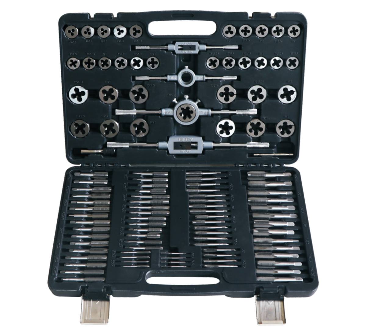 Bild 1 von Kraft Werkzeuge Gewindebohrer- und Schneideisenset, 110-teilig