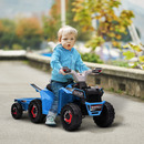 Bild 4 von HOMCOM Kinderquad Kinder Elektro-Quad, 6V Elektroauto mit Anhänger Metall Blau