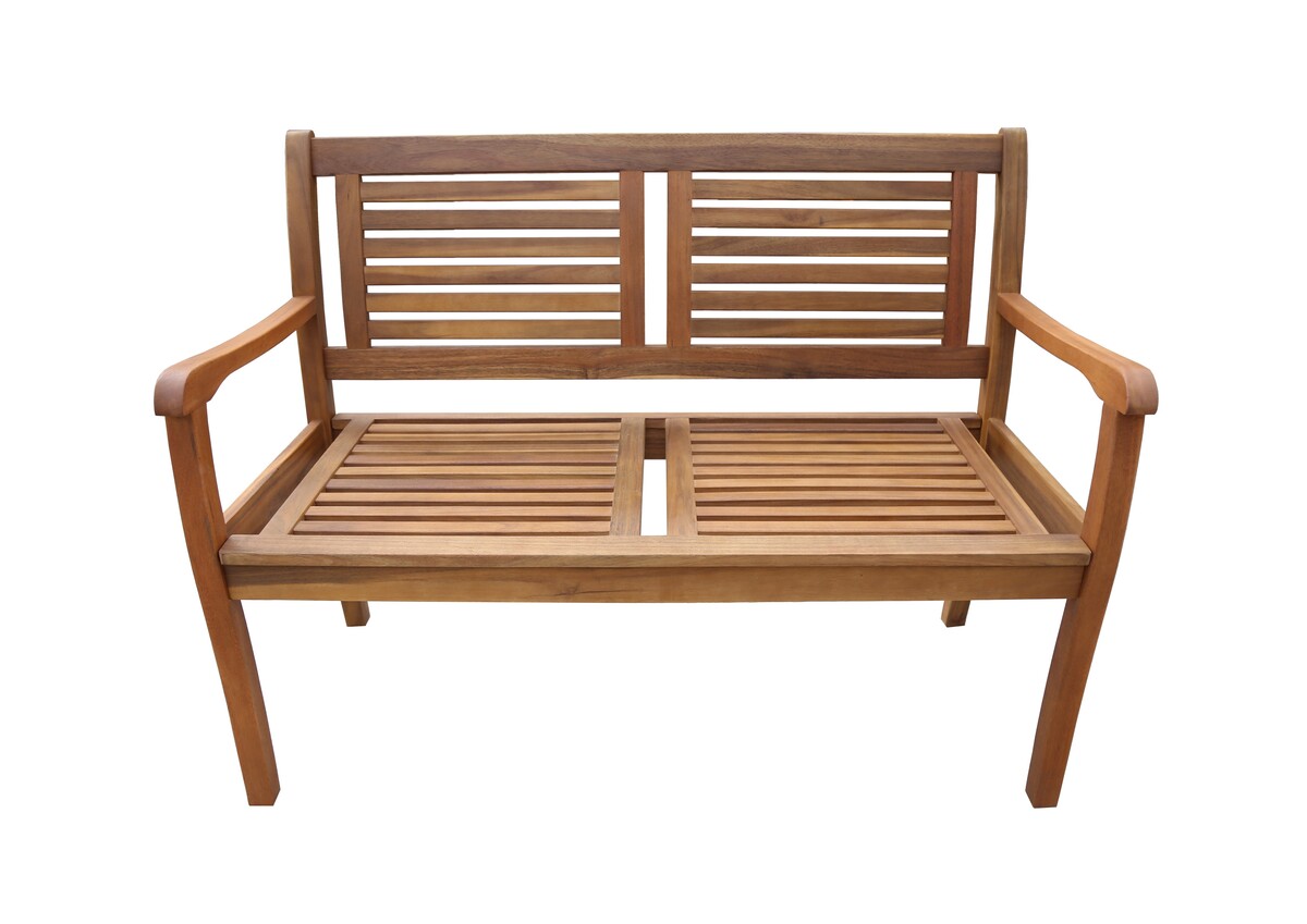 Bild 3 von 2-Sitzer Gartenbank Akazienholz 119 x 90 x 57 cm