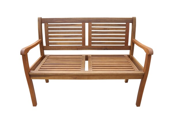 Bild 3 von 2-Sitzer Gartenbank Akazienholz 119 x 90 x 57 cm