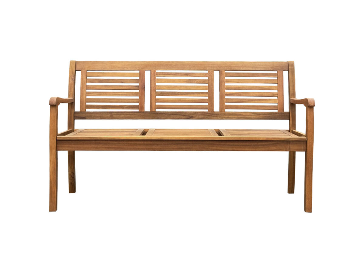 Bild 1 von 3-Sitzer Gartenbank Akazienholz 153 x 90 x 57 cm