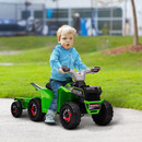 Bild 4 von HOMCOM Kinderquad Kinder Elektro-Quad, 6V Elektroauto mit Anhänger Metall Grün