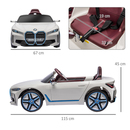 Bild 3 von HOMCOM Kinder Elektroauto Elektrofahrzeuge mit Fernbedienung, MP3-Player, Weiß