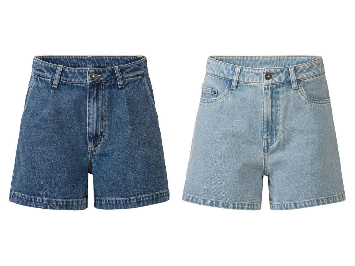 Bild 1 von esmara® Damen Jeansshort, mit hoher Leibhöhe