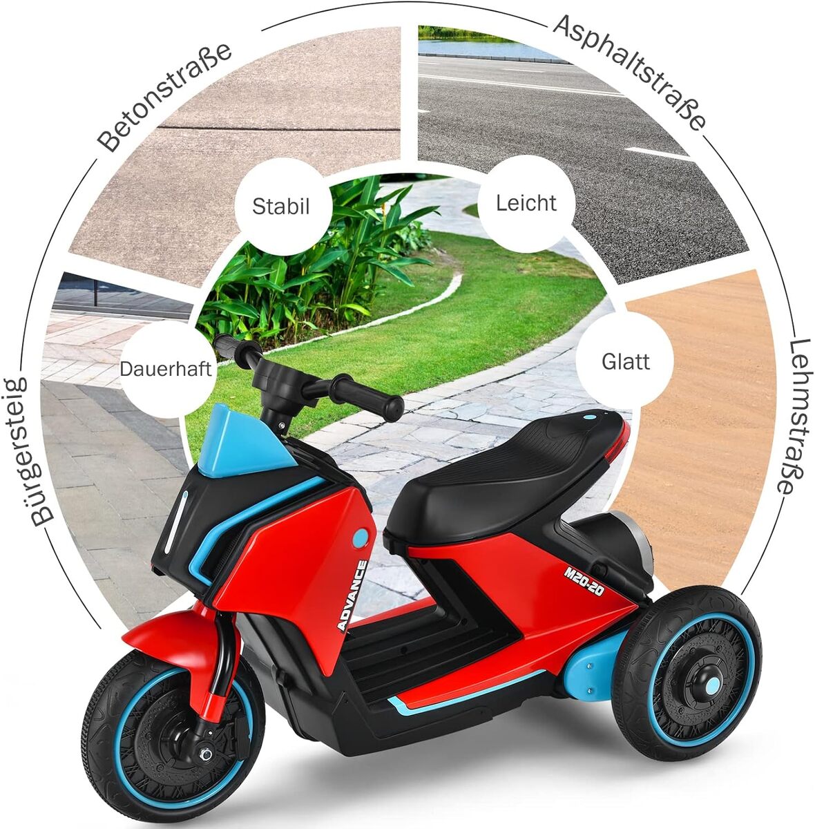 Bild 4 von 6V Kinder Elektro Motorrad mit Musik, Hupe und Scheinwerfer