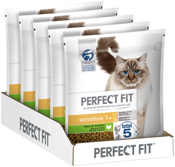 Bild 1 von PERFECT FIT™ Katze Beutel Sensitive 1+ mit Truthahn 1,4kg 5er Karton