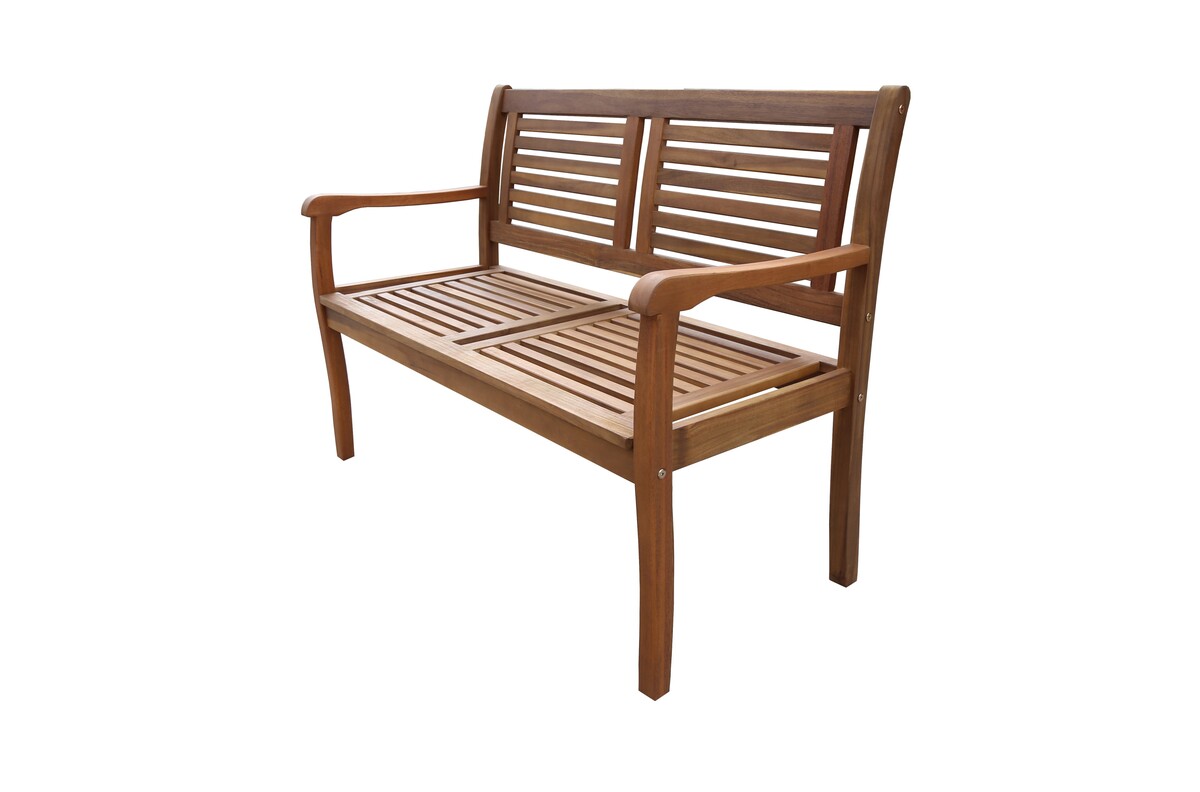 Bild 4 von 2-Sitzer Gartenbank Akazienholz 119 x 90 x 57 cm