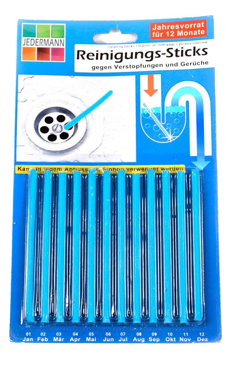 Bild 1 von Abflussreiniger-Sticks  12 Stück