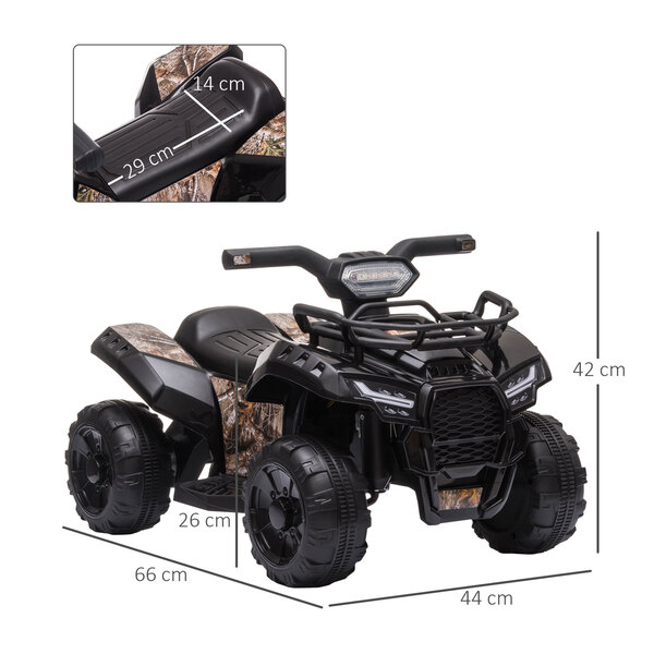 Bild 3 von HOMCOM Mini Elektro-Quad Kinder Elektro ATV Kinderwagen Kinderauto Schwarz