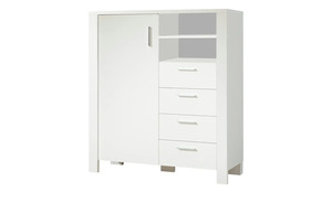 Highboard weiß Maße (cm): B: 116 H: 131 T: 46 Kindermöbel