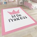 Bild 1 von Paco Home Kinderteppich, Waschbarer Kinderzimmer Teppich m. Stern, Mond u. Karo Motiven, Grösse:80x150 cm, Farbe:Pink 9