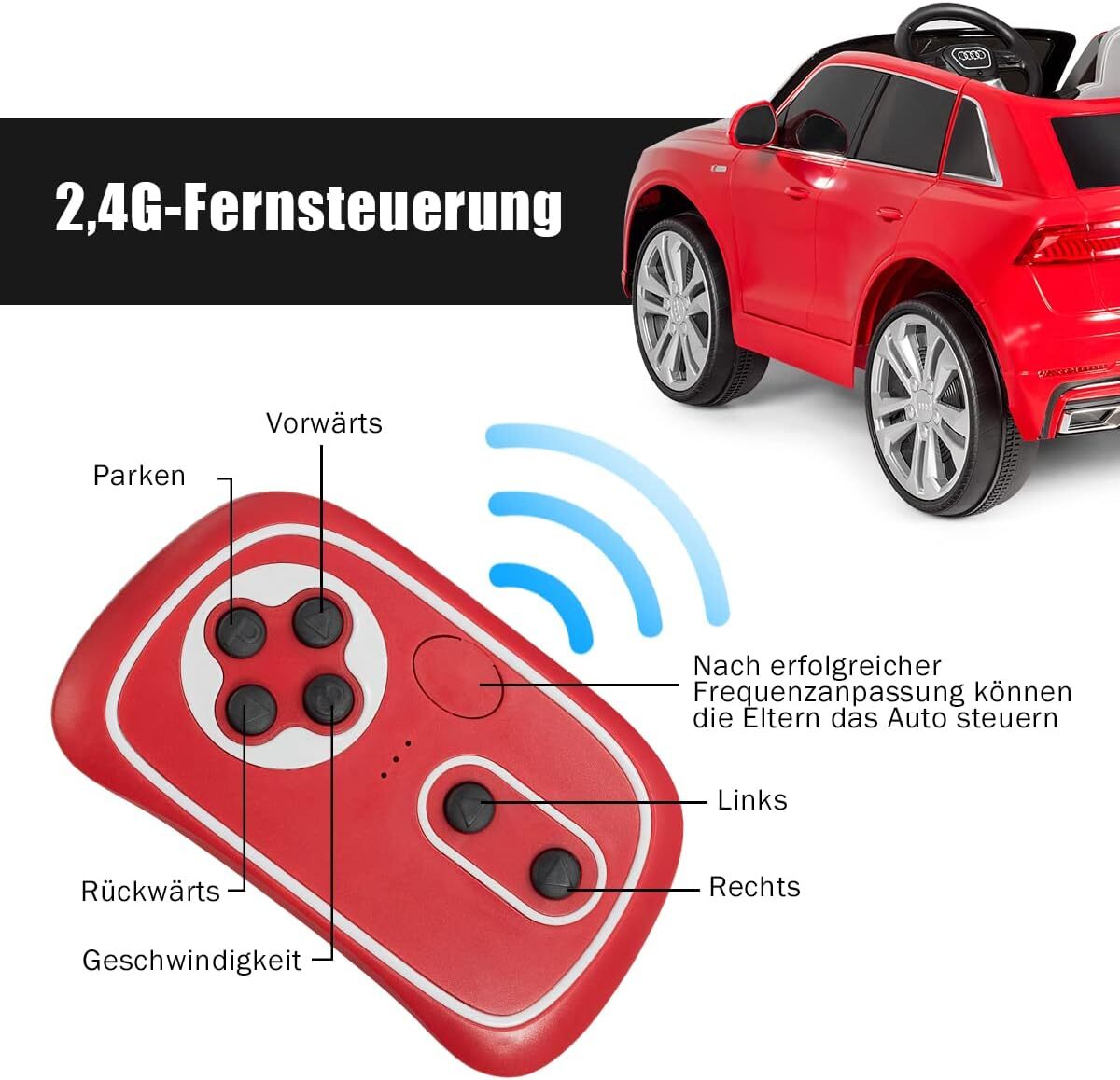 Bild 3 von 12V Audi Kinderauto mit 2,4G-Fernbedienung
