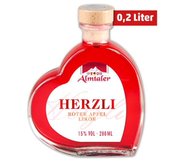 Bild 1 von ALMTALER Herzli Roter Apfel Likör*