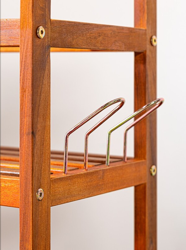 Bild 4 von HC Home & Living Schuhregal Akazie 5 Etagen 82 x 74 x 26cm braun