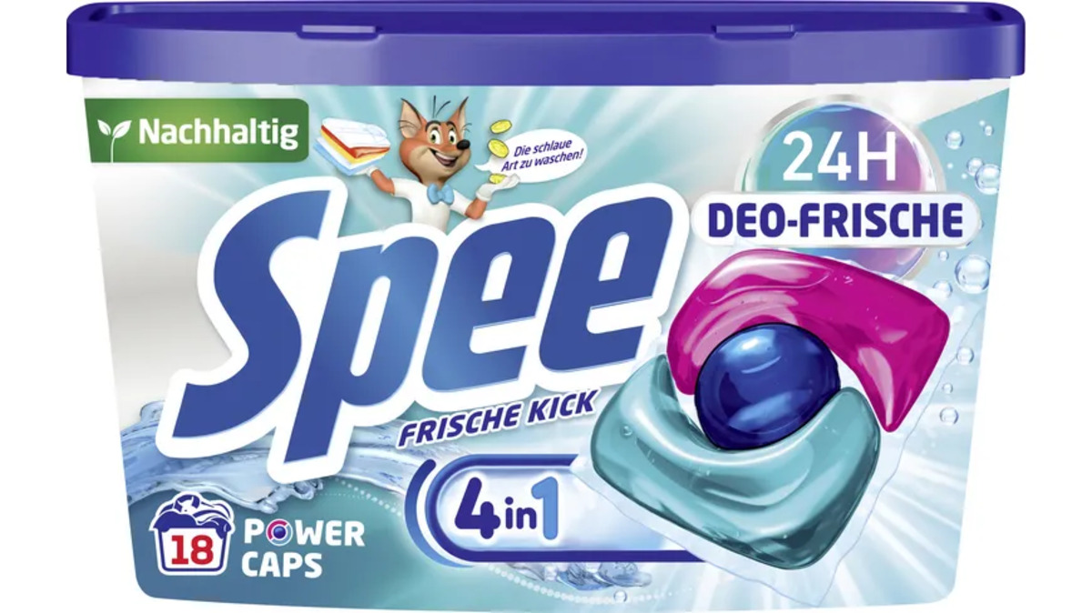 Bild 1 von Spee Colorwaschmittel Power Caps Frische Kick 24H Deo-Frische 18WL