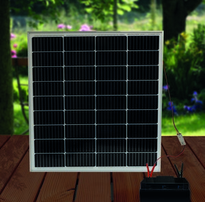 100 Watt Solarpanel mit Controller