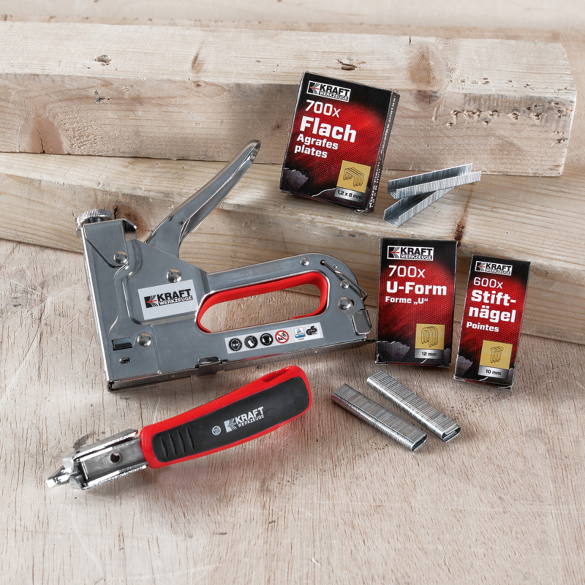 Bild 1 von Kraft Werkzeuge Handtacker-Set