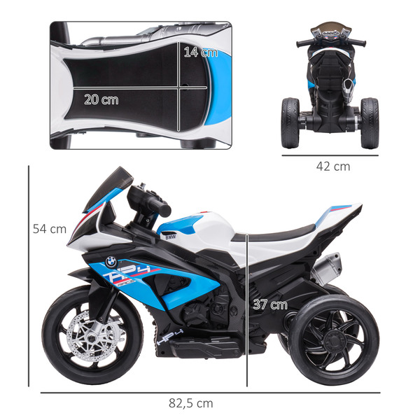 Bild 2 von HOMCOM Kinder Elektro-Motorrad Kindermotorrad Elektro-Dreirad ab 18 Monaten Blau