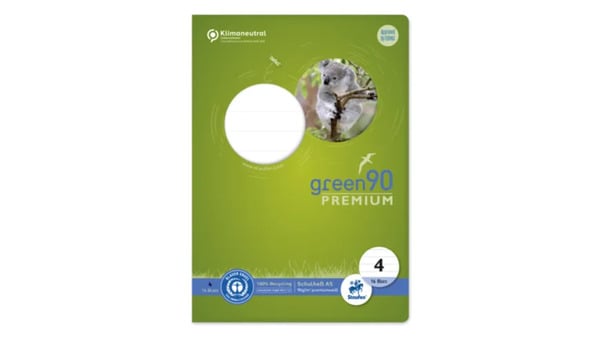 Bild 1 von Ursus Green Premium Heft A5 16 Blatt Lineatur 4 - 10mm liniert