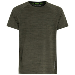 Herren Sport-T-Shirt in Melange-Optik OLIV