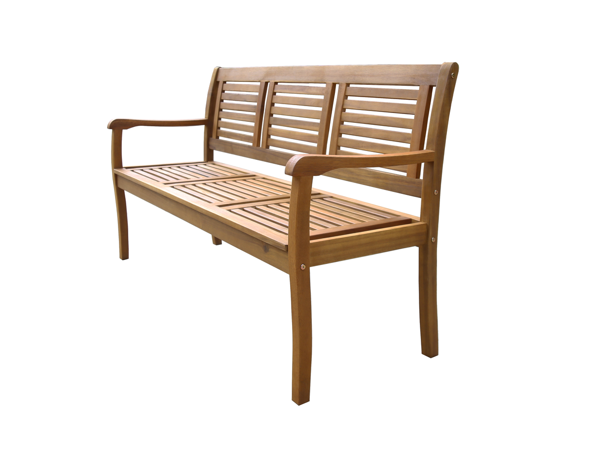 Bild 3 von 3-Sitzer Gartenbank Akazienholz 153 x 90 x 57 cm