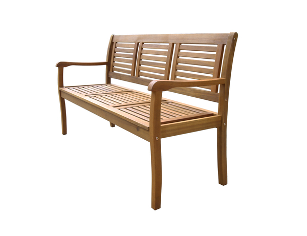 Bild 3 von 3-Sitzer Gartenbank Akazienholz 153 x 90 x 57 cm