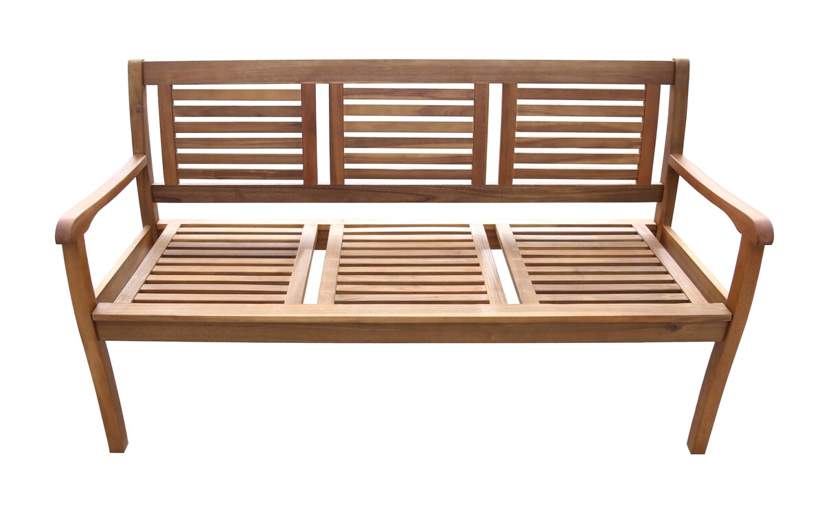 Bild 2 von 3-Sitzer Gartenbank Akazienholz 153 x 90 x 57 cm