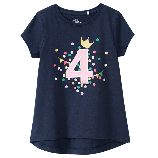Bild 1 von Mädchen T-Shirt mit Geburtstagszahl DUNKELBLAU