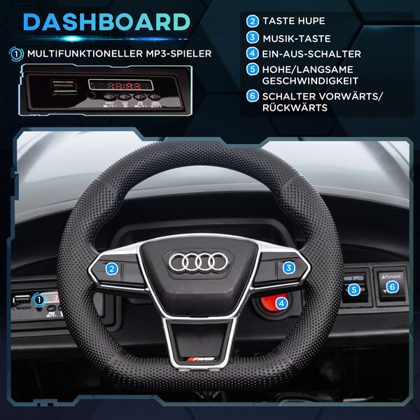 Bild 3 von HOMCOM Kinder Elektroauto, Kinderfahrzeug mit Ferbedienung, Kinderauto, Schwarz