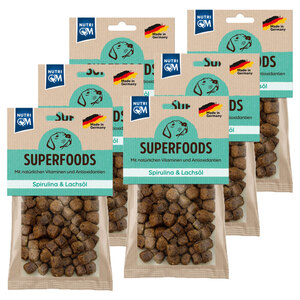 NutriQM Superfoods mit Spirulina & Lachsöl, 150 gr. - 6er Set