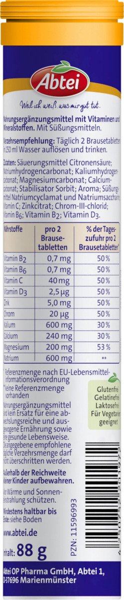 Bild 1 von Abtei Sport Iso Aktiv Brausetabletten, 88 g