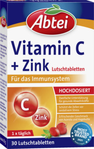 Abtei Vitamin C + Zink Lutschtabletten, 63 g